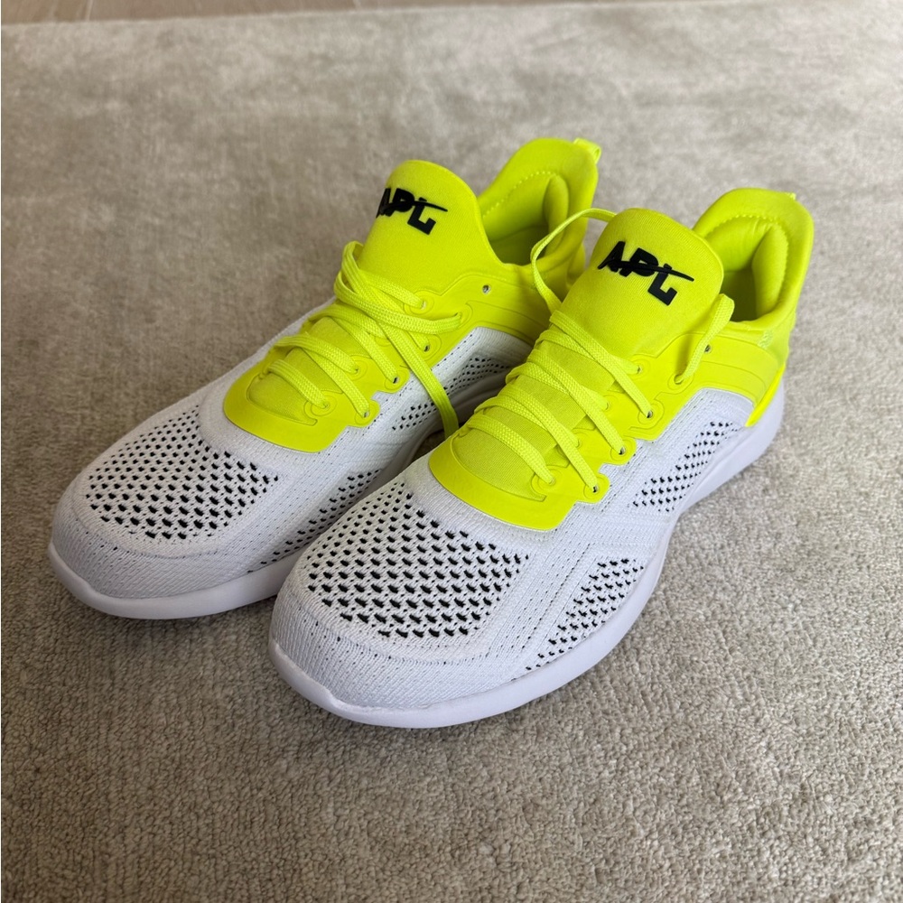 APL Neon Yellow & White Athletic Sneakers